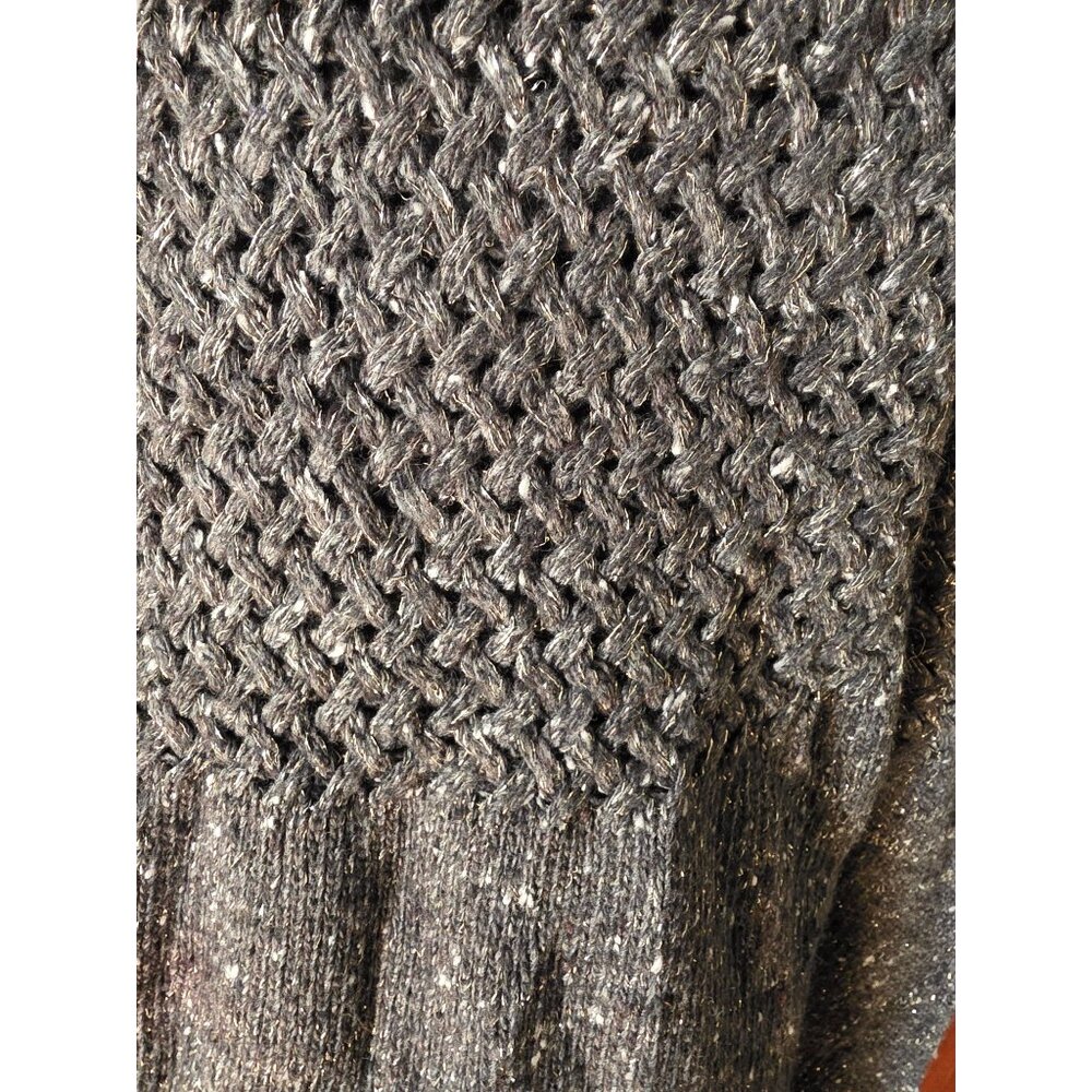 Chicos Womens Wool Blend Knit Cardigan Sweater Size 3 Gray Button Closure XL - Picture 4 of 8